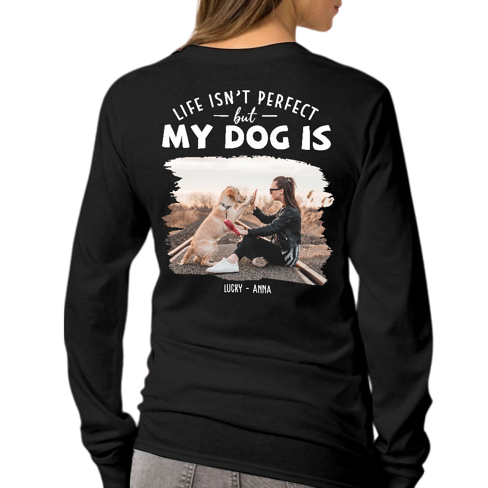 Personalized Custom Long Sleeve T-shirt with Perfect Dog and Cat Photos - Ideal Gift for Pet Lovers