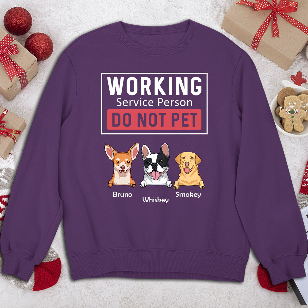 Customizable Working Dog Service Themed Personalized Sweatshirt for Dog Lovers