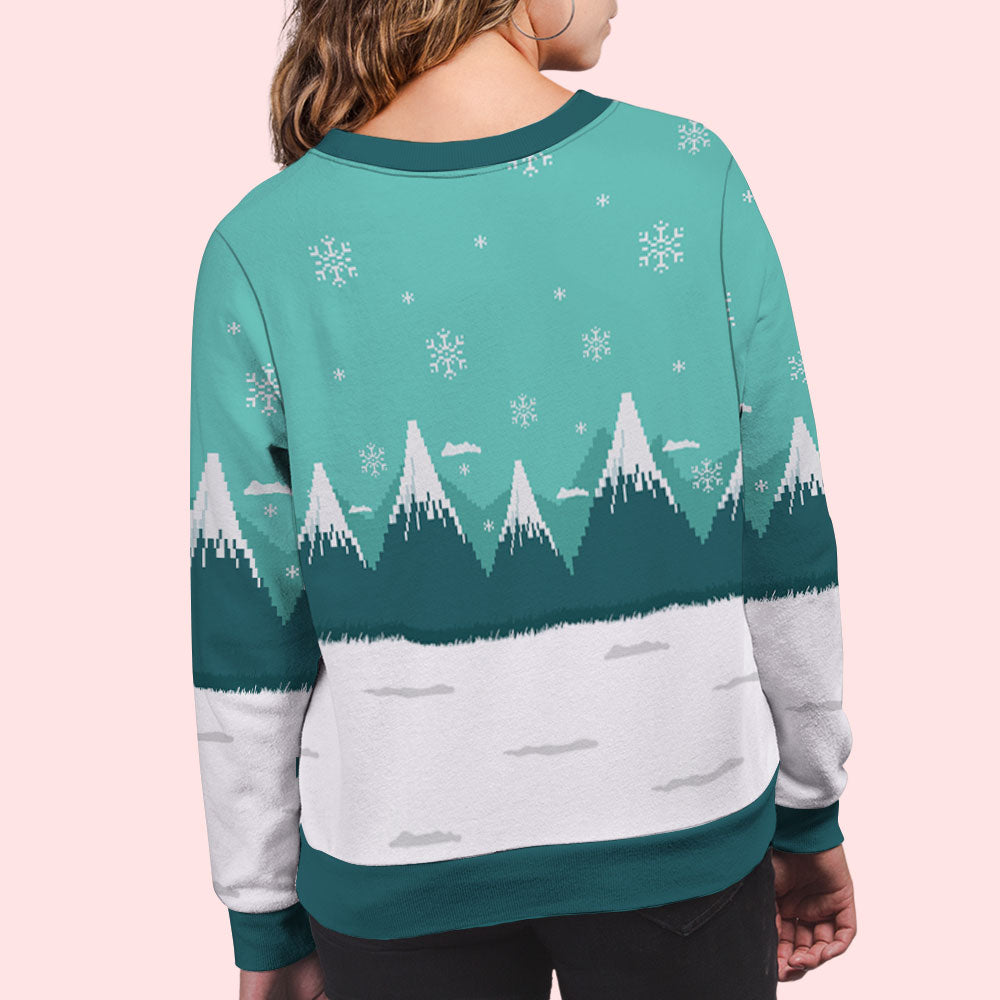 Personalized Forest-Themed All-Over Print Sweatshirt for Parents