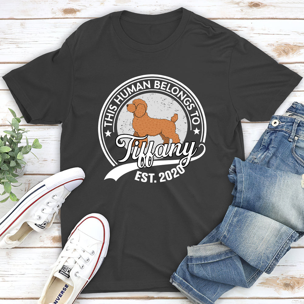 Personalized Unisex T-shirt: A Perfect Gift for Pet Lovers - 'Human Belongs To Dog'
