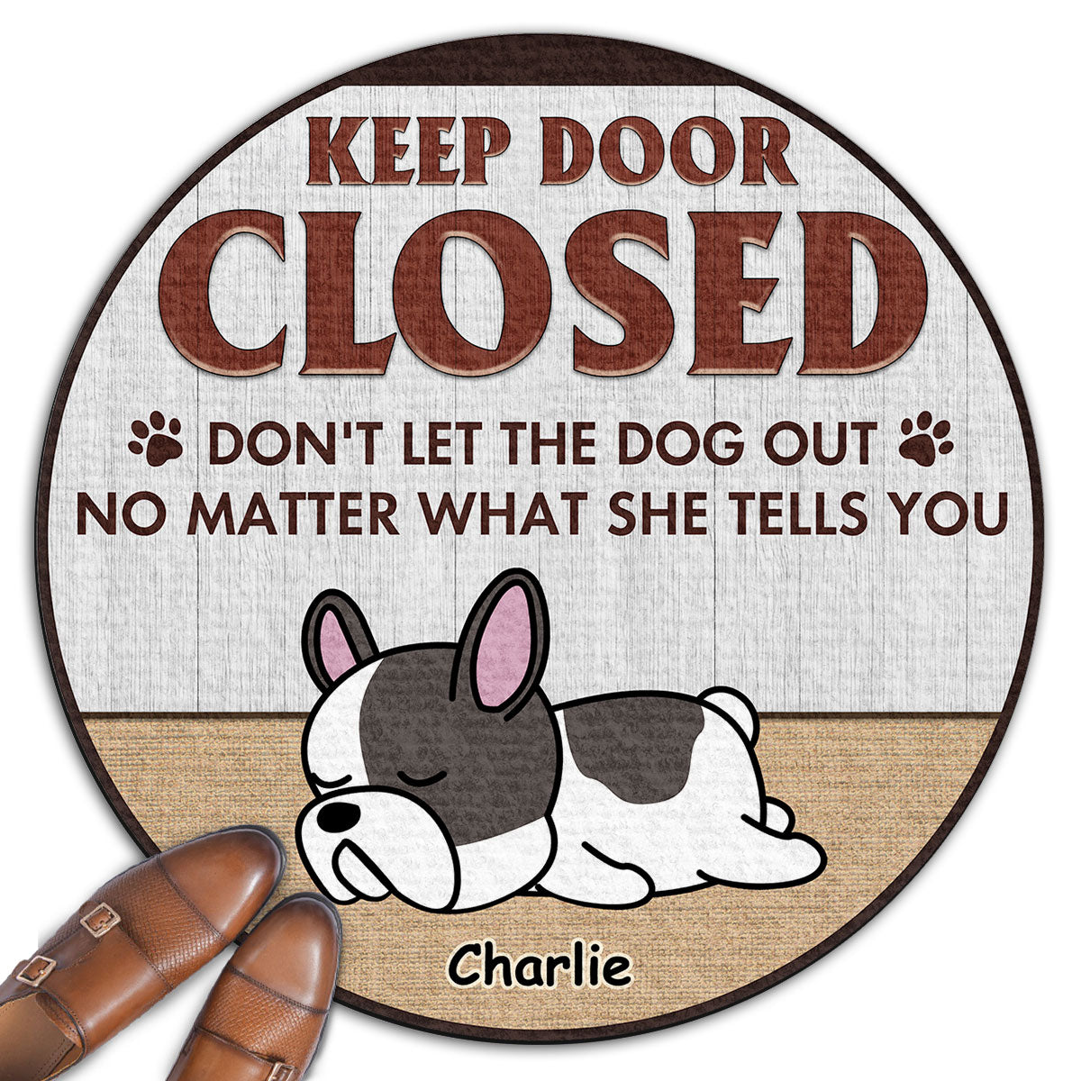 Personalized Pet Lover's Doormat - Keep Your Dog In or Let the Fun In!