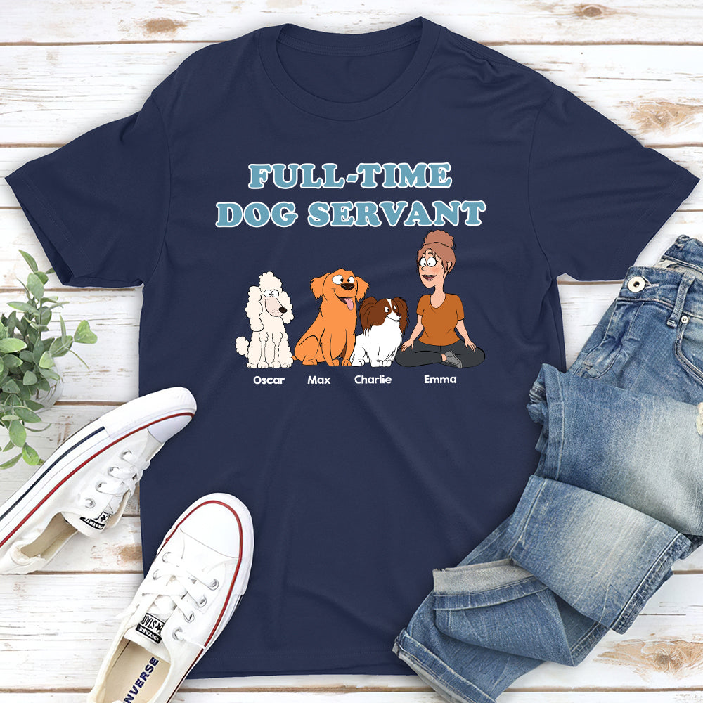 Customizable Full-time Dog Servant Unisex T-shirt - Ideal Gift for Pet Lovers