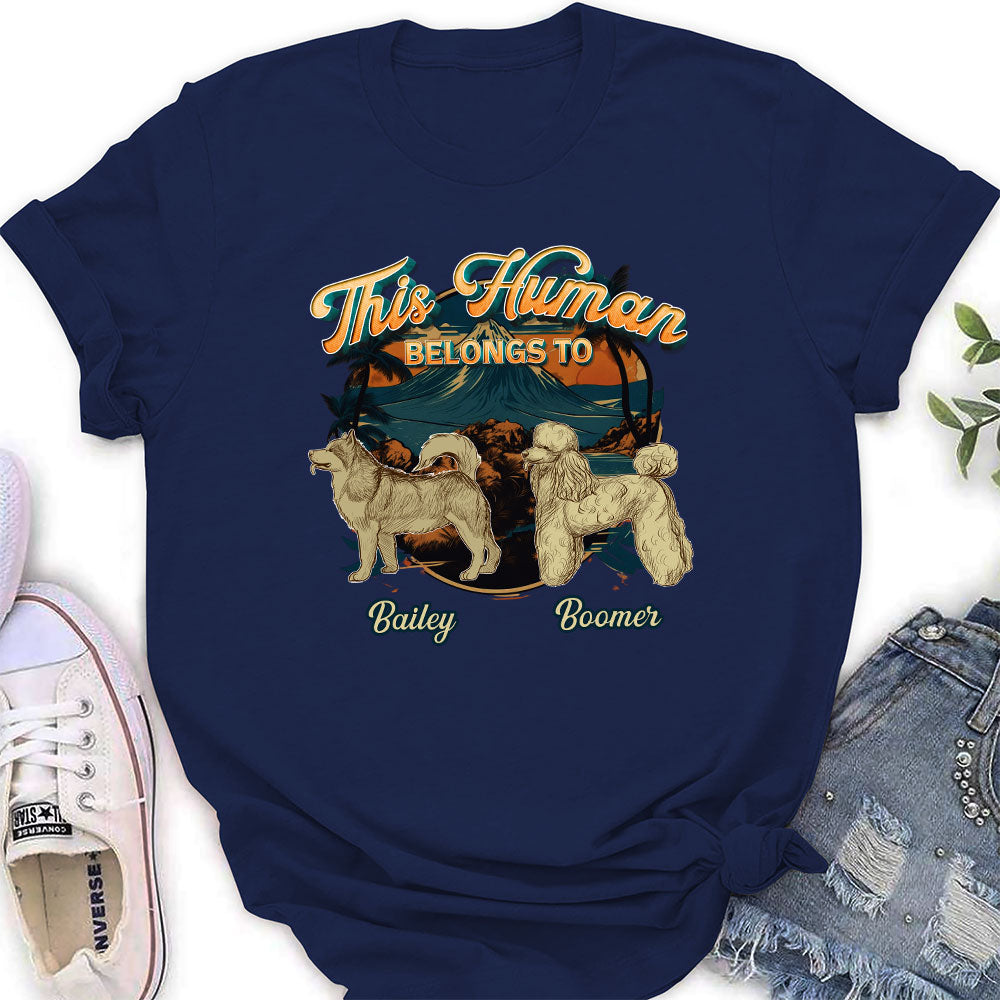 Vintage Personalized Custom Women's Dog - Themed T - shirt for Pet Lovers