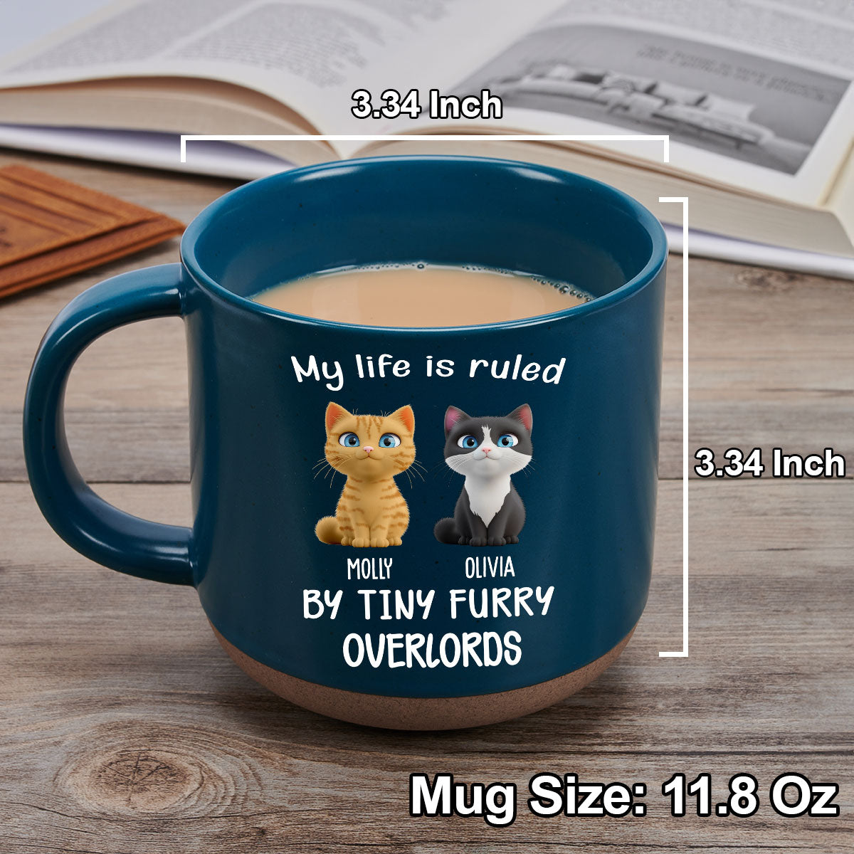 Personalized Cat Chibi Custom Ceramic Mug for Daily Beverages