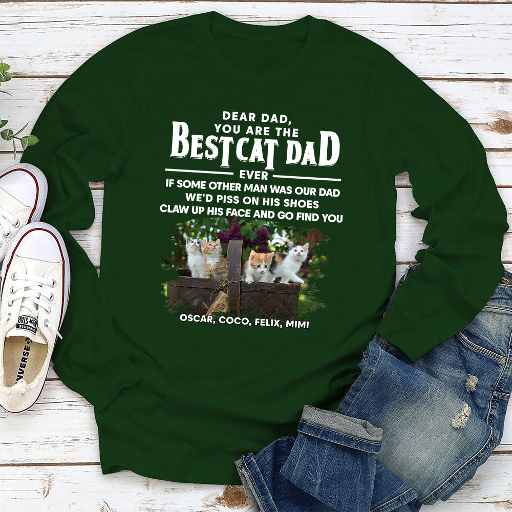 Personalized Cats Go Find You Photo Long Sleeve T - shirt for Pet Lovers