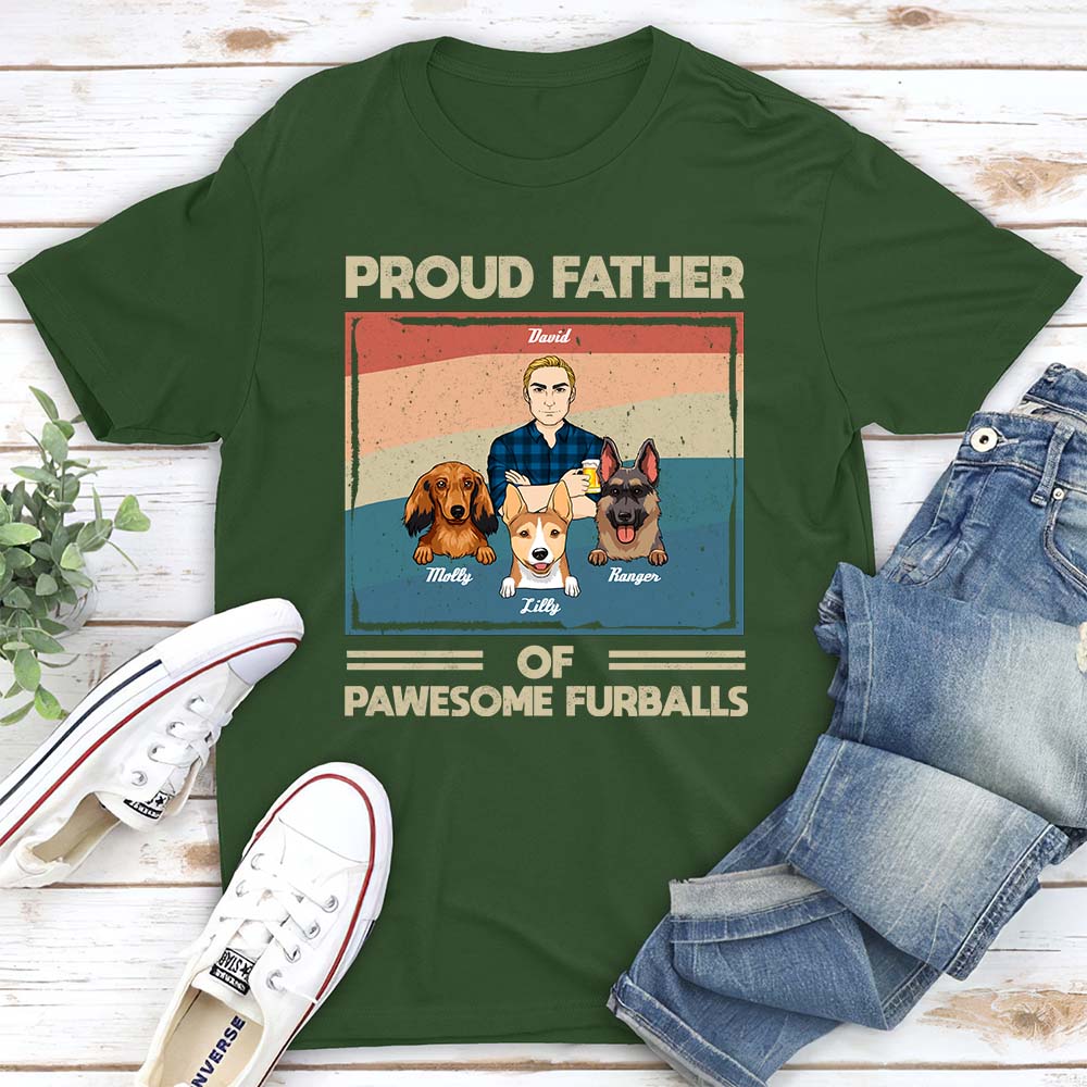 Proud Dog Dad - Customizable Unisex Personalized T-shirt