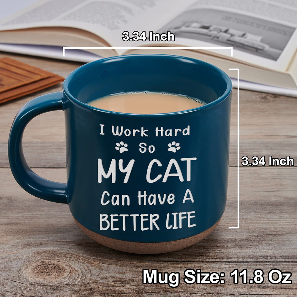 Personalized Custom Ceramic Mug for a Better Cat - Lover's Life