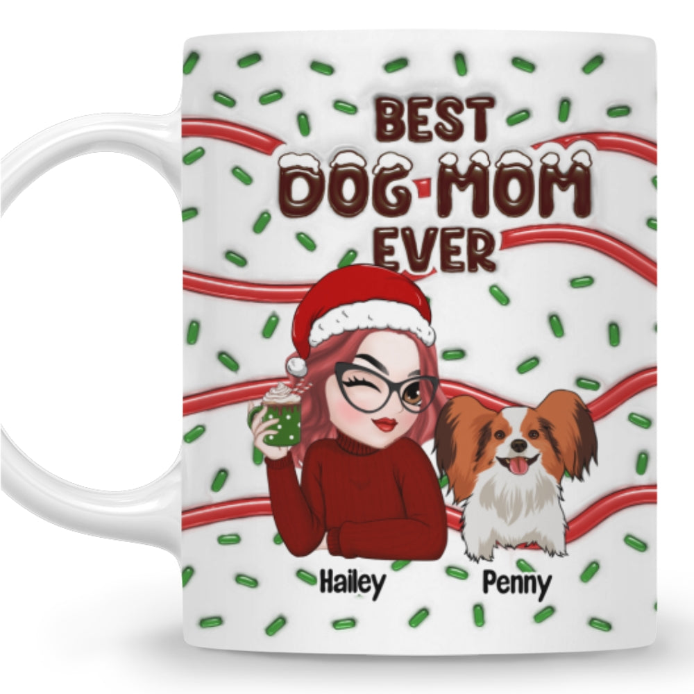 Personalized 3D Inflated Effect Ceramic Mug - Perfect Gift for Dog Moms