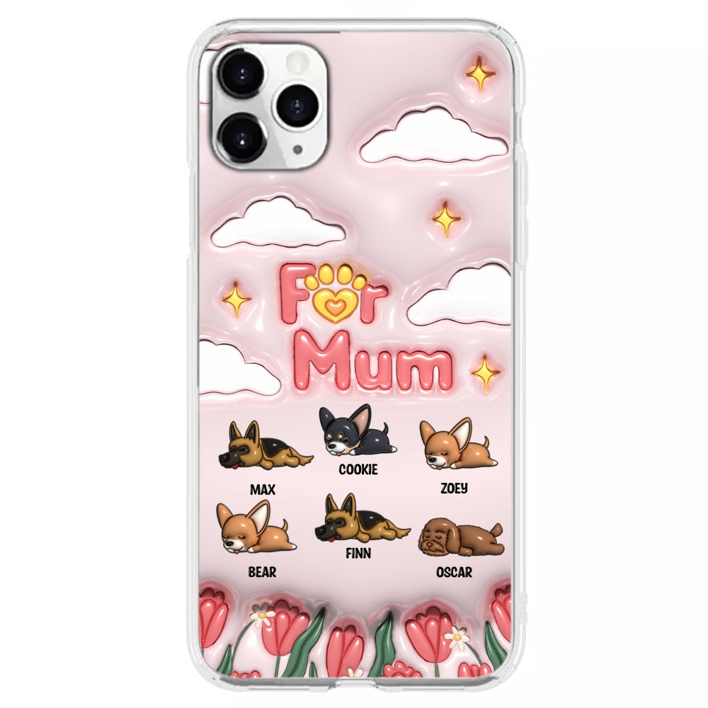 Personalized 3D Inflated Effect Phone Case - Show Your Love for Fur Moms