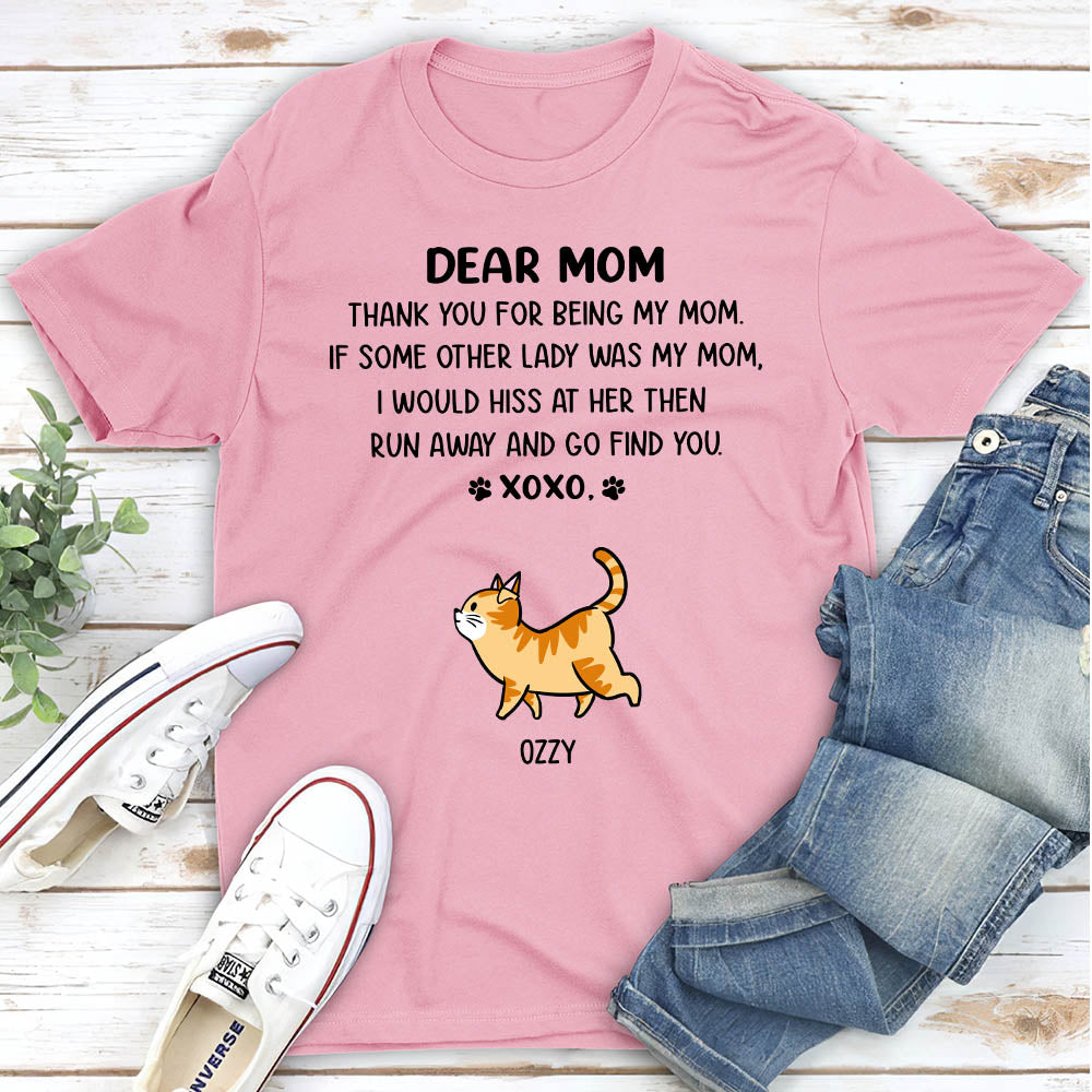 Dear Cat Mom - Personalized Custom Unisex T-shirt for Pet Lovers