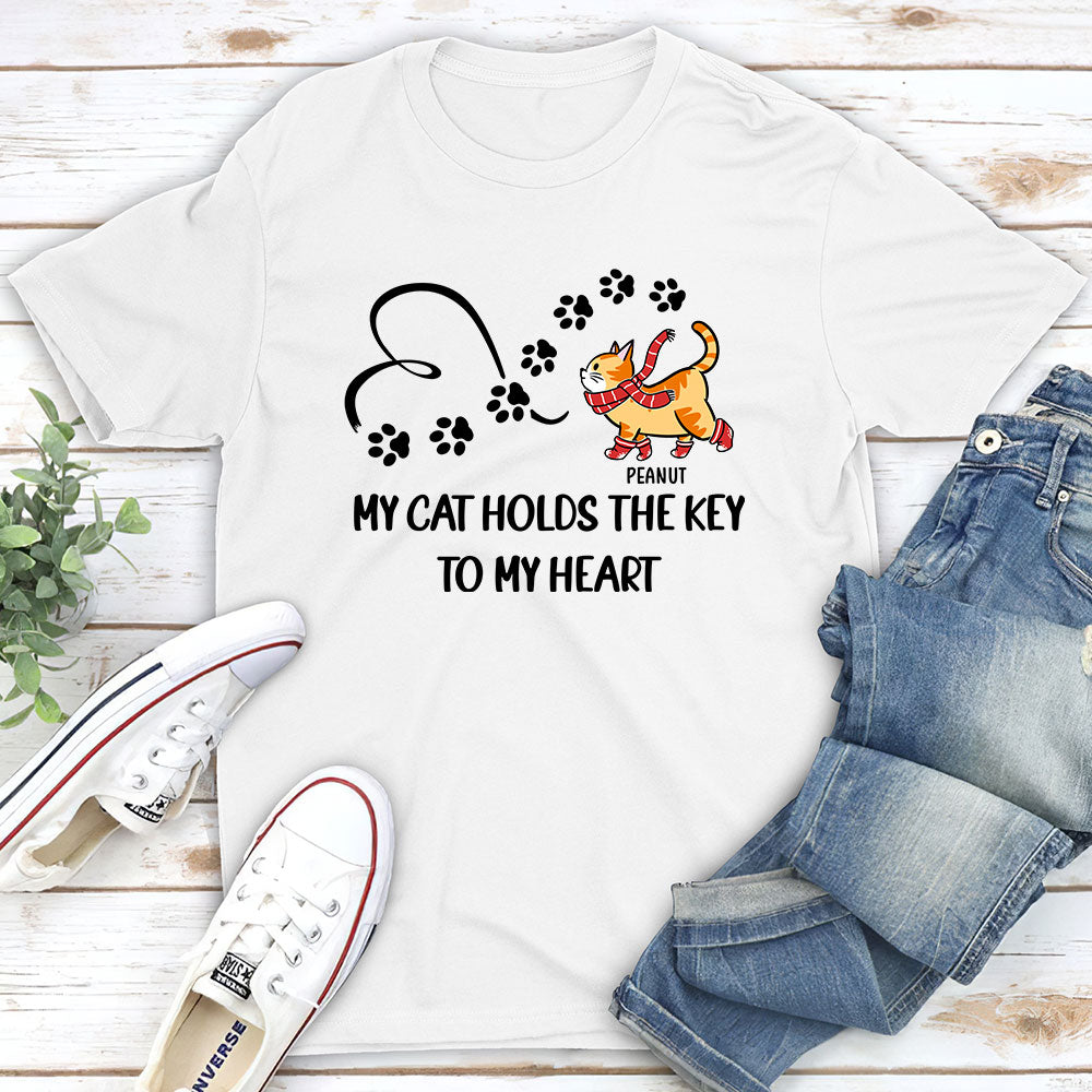 The Key To My Heart - Personalized Custom Unisex Pet Lover T-shirt