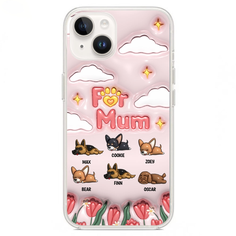 Personalized 3D Inflated Effect Phone Case - Show Your Love for Fur Moms