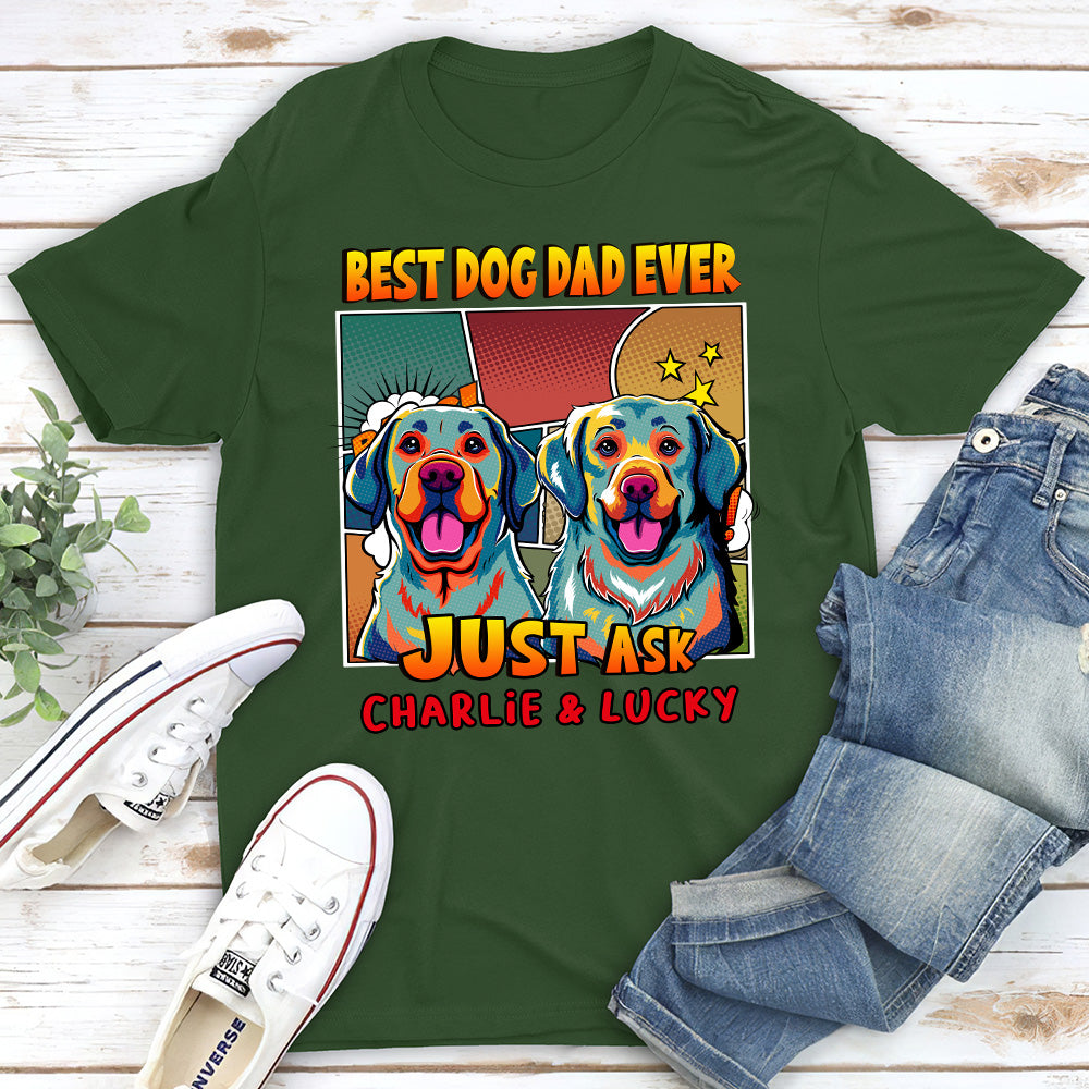 Personalized Custom Unisex Popart T-shirt for the Best Dog Moms and Dads