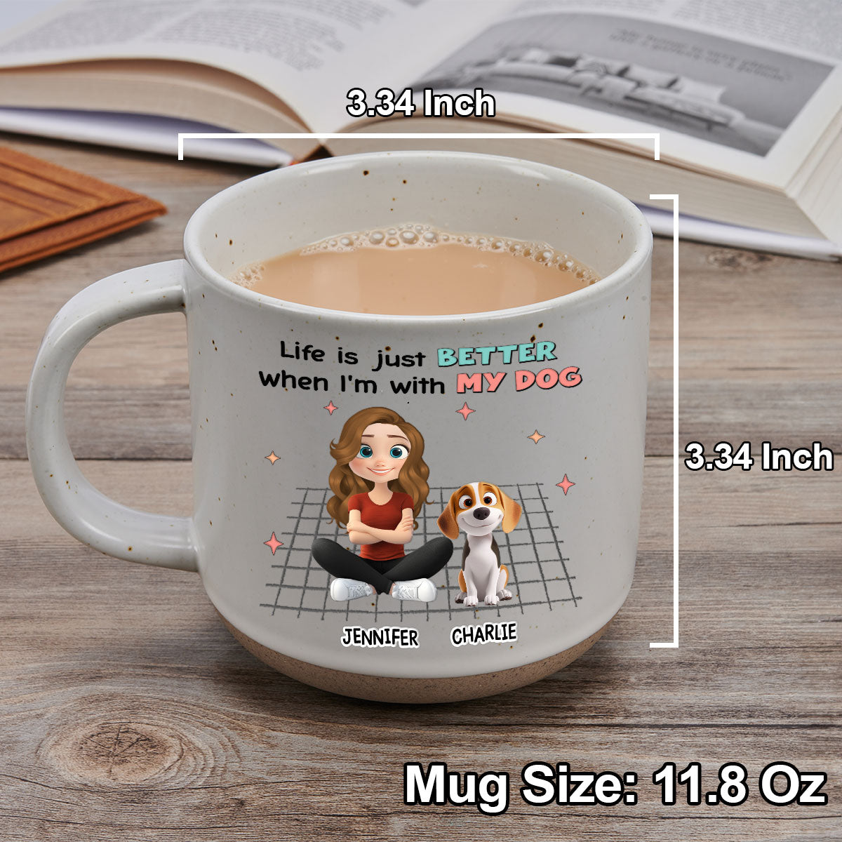 Personalized Custom Ceramic Mug: Make Life Better with Your Dogs