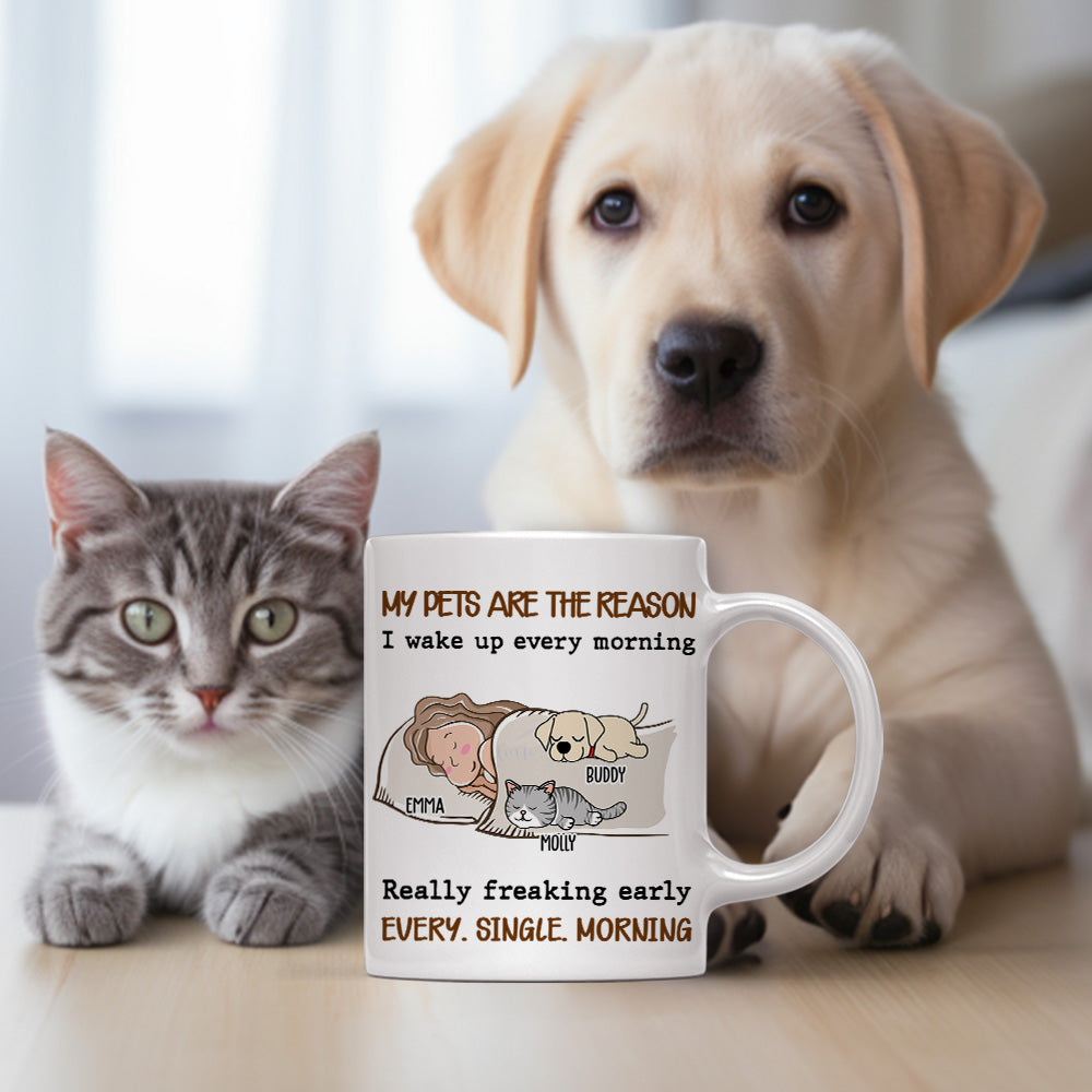 Personalized 'My Pet Is The Reason' Custom Coffee Mug - Ideal Gift for Pet Lovers