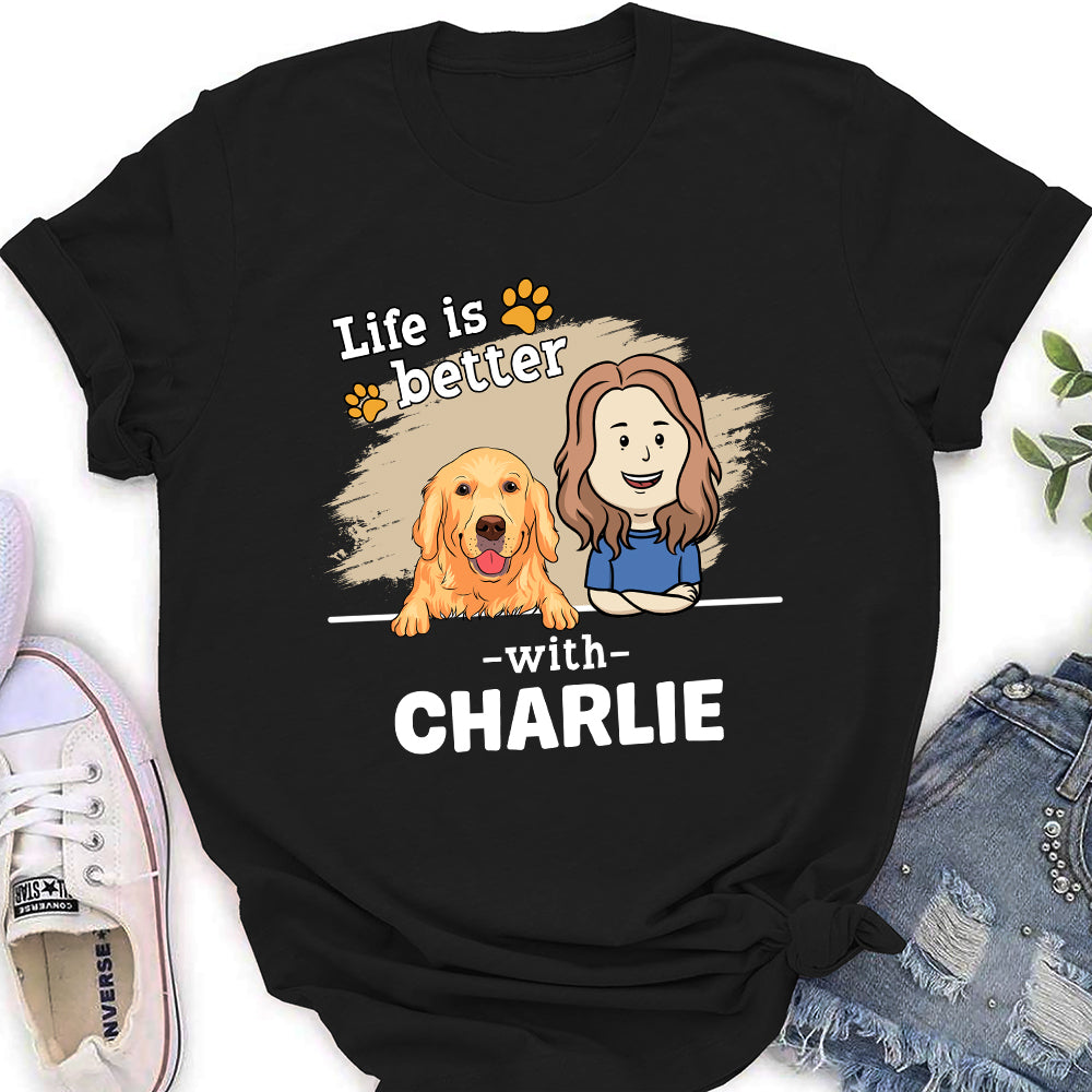 With Pet 2 - Customizable Personalized Women's Pet Lover T-shirt