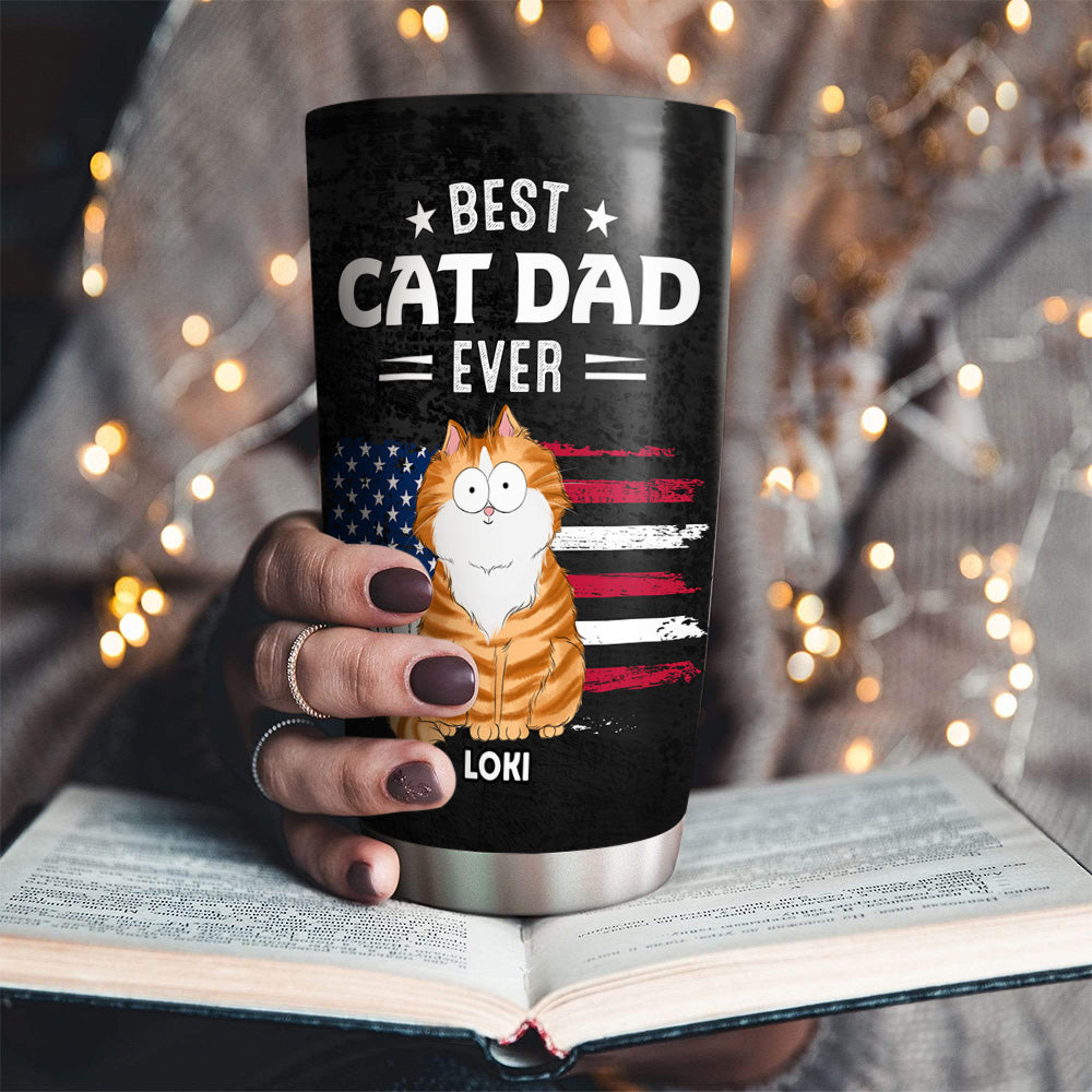 Top-Rated Personalized Custom Tumbler for Cat Dads