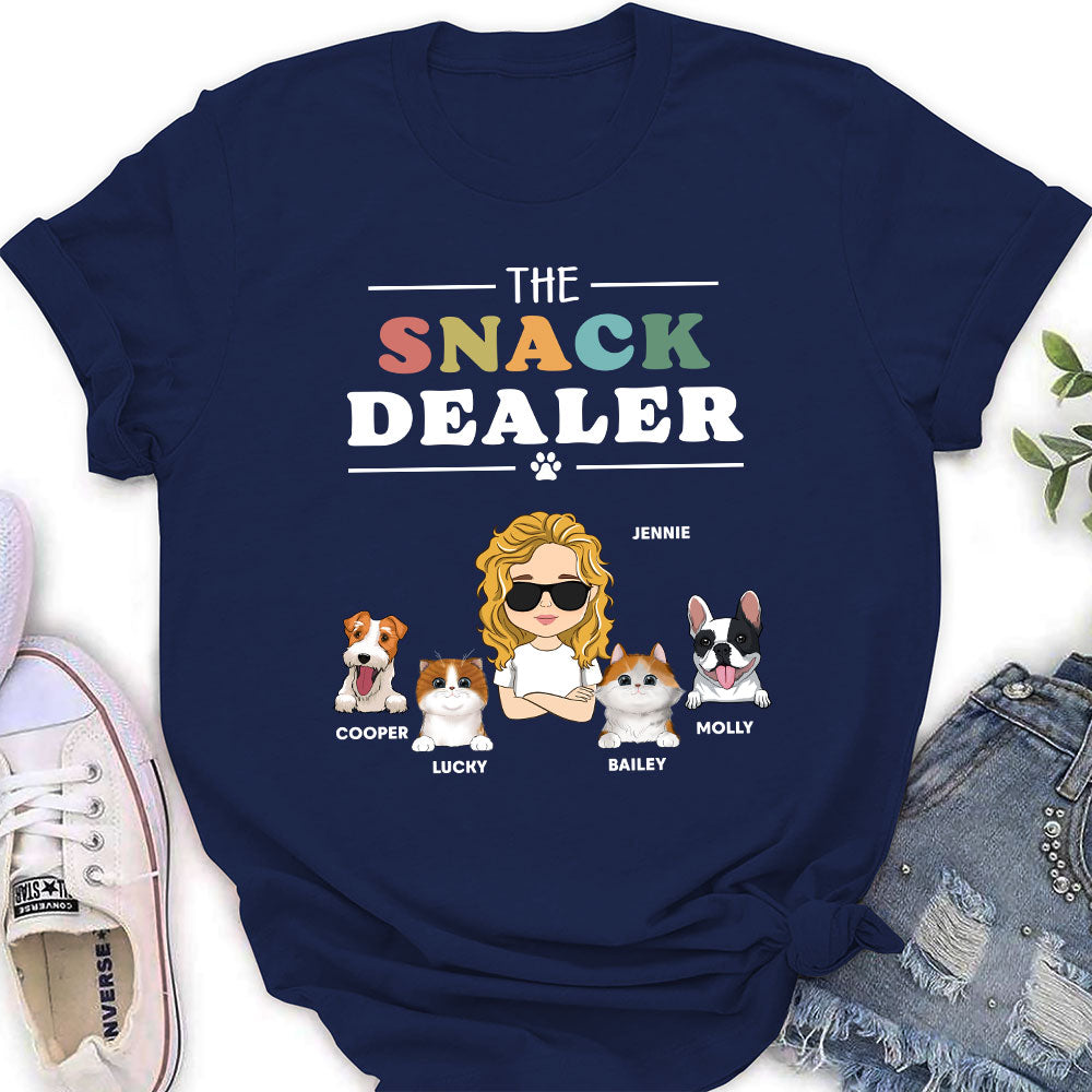 Personalized Custom Women's Pet Lover Snack Dealer T-shirt