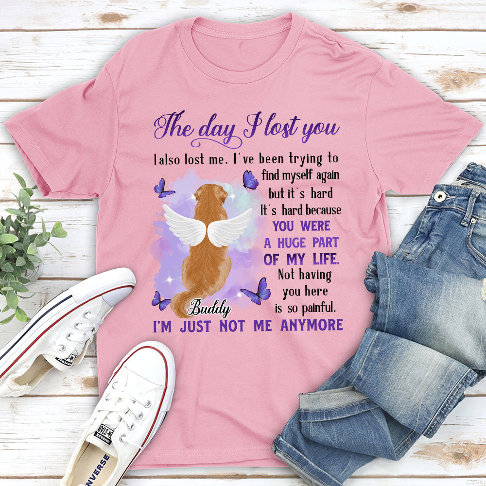 Personalized 'The Day I Lost You' Unisex Memorial T - shirt for Pet Lovers
