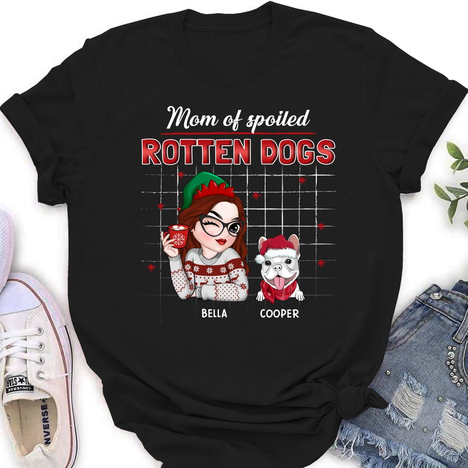 Best Dog Dad and Mom - Customizable Personalized Women's T-Shirt for Pet Lovers