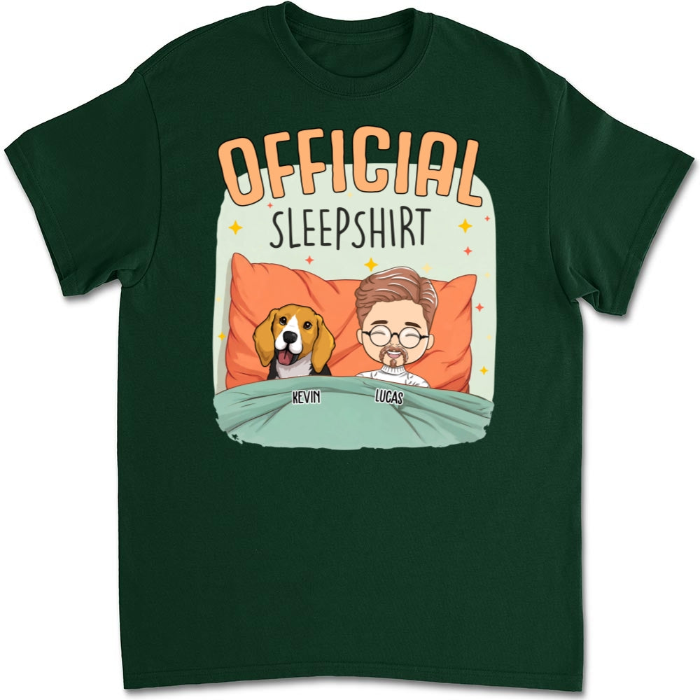 Personalized Unisex Sleep With My Dog T-shirt - Ideal Gift for Pet Lovers