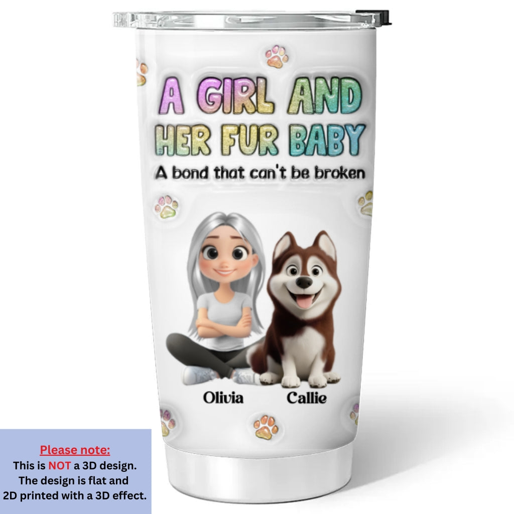Personalized 3D Inflated Effect Tumbler for You and Your Furry Friend