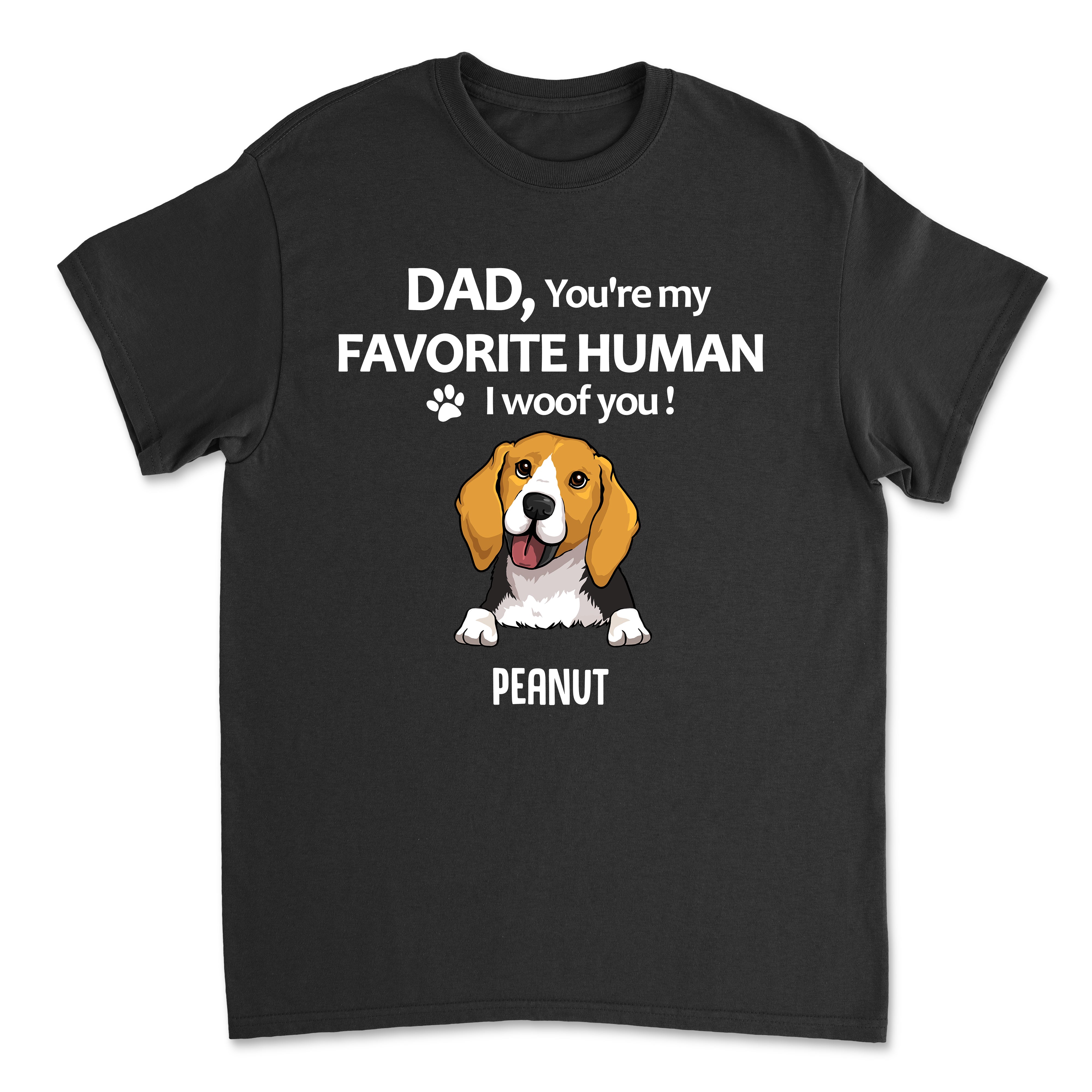Custom Personalized Unisex Dog Lover's Favorite Human T-shirt