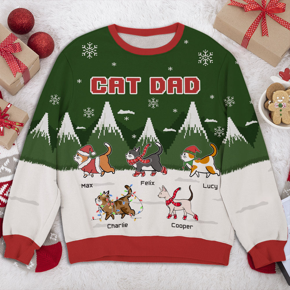 Personalized Forest-Themed All-Over Print Sweatshirt for Parents