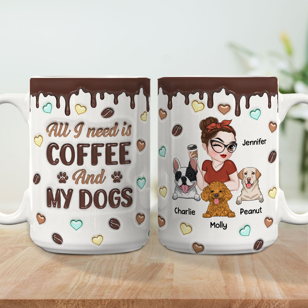 Personalized 3D Inflated Effect Coffee Mug for Dog Lovers
