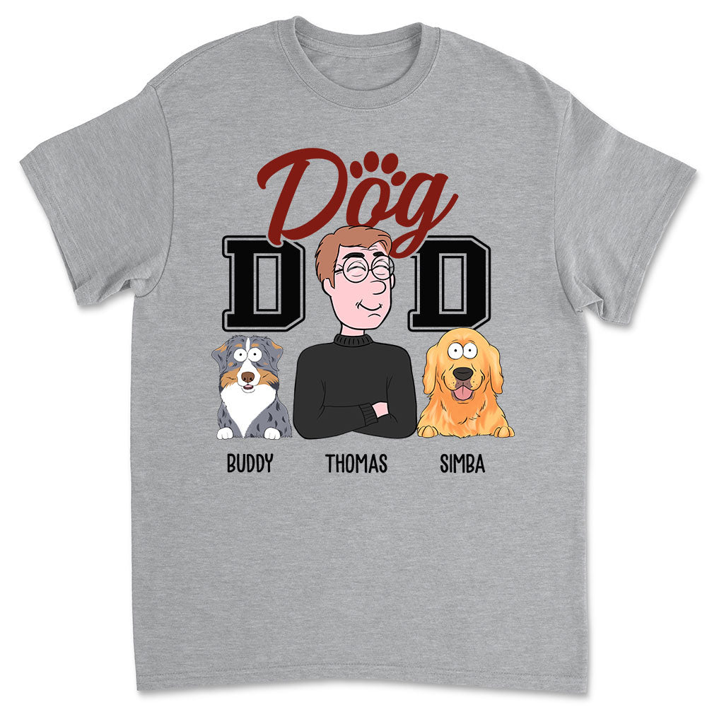 Personalized Custom Mom Dad Cartoon Unisex T-shirt - Ideal Gift for Pet Lovers