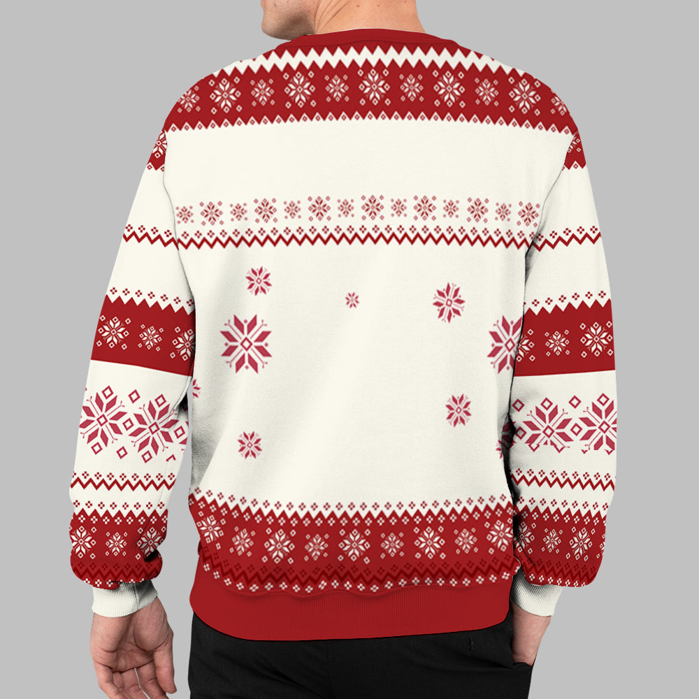 Personalized Custom All-Over-Print Christmas Sweatshirt for Dog Moms