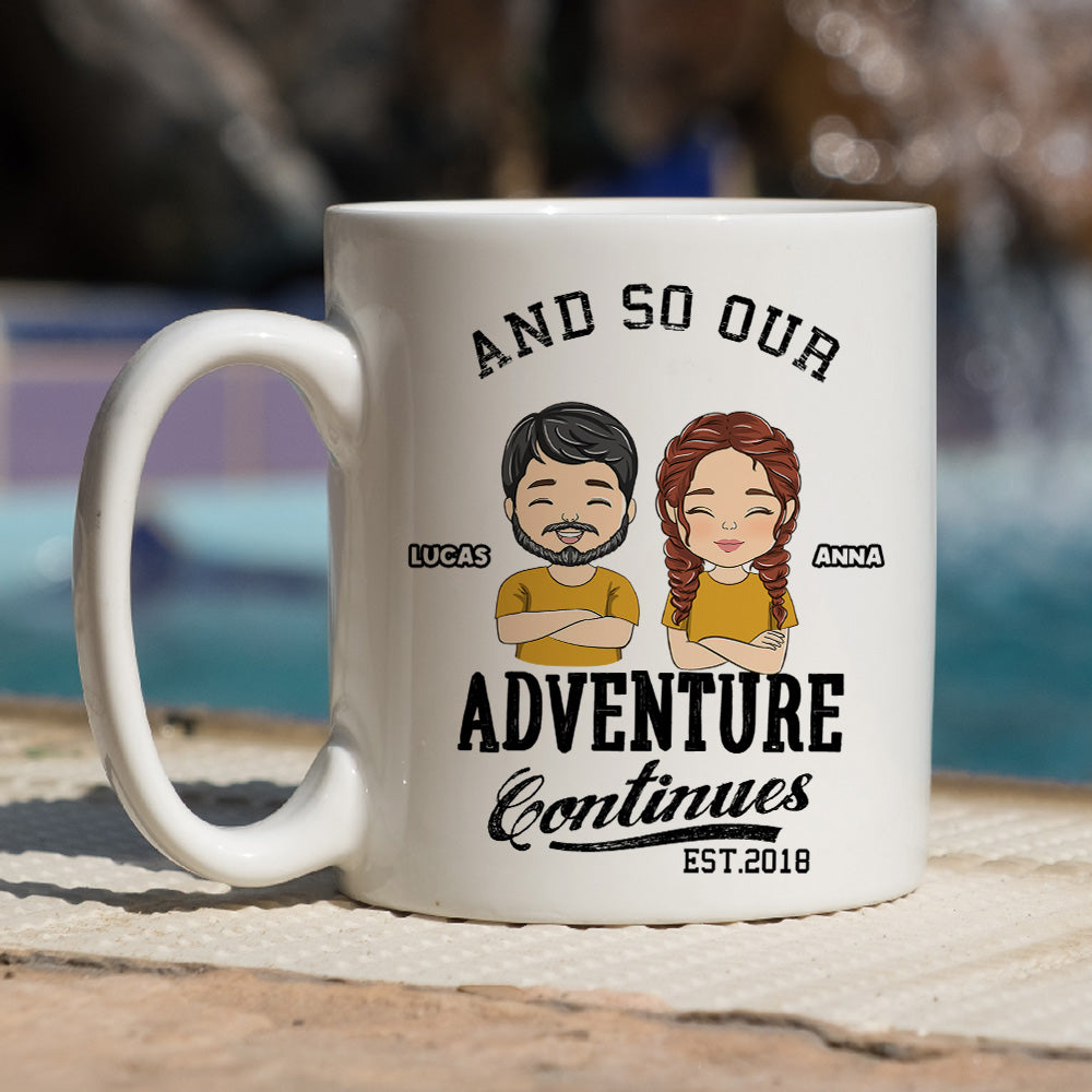 Personalized Adventure Coffee Mugs for Couples