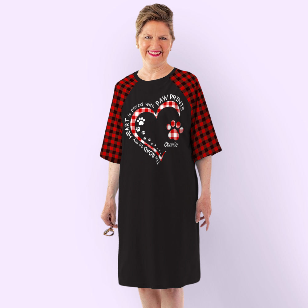 Personalized Paw Prints Custom Dress for Dog Moms