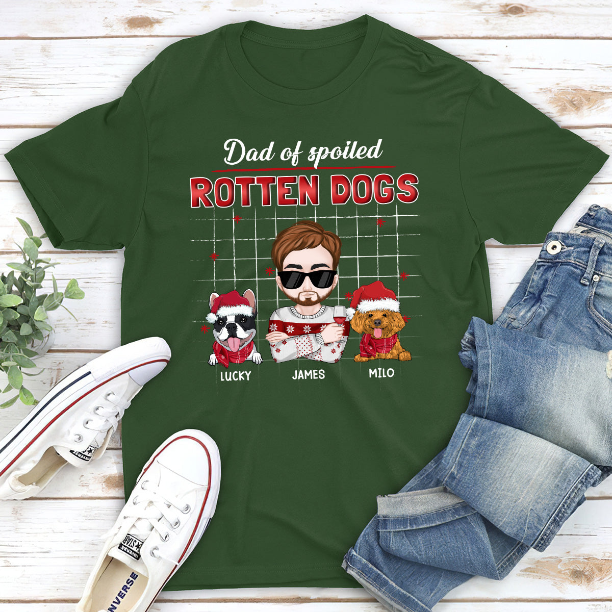 Best Dog Mom and Dad - Customizable Unisex Personalized T-Shirt for Pet Lovers