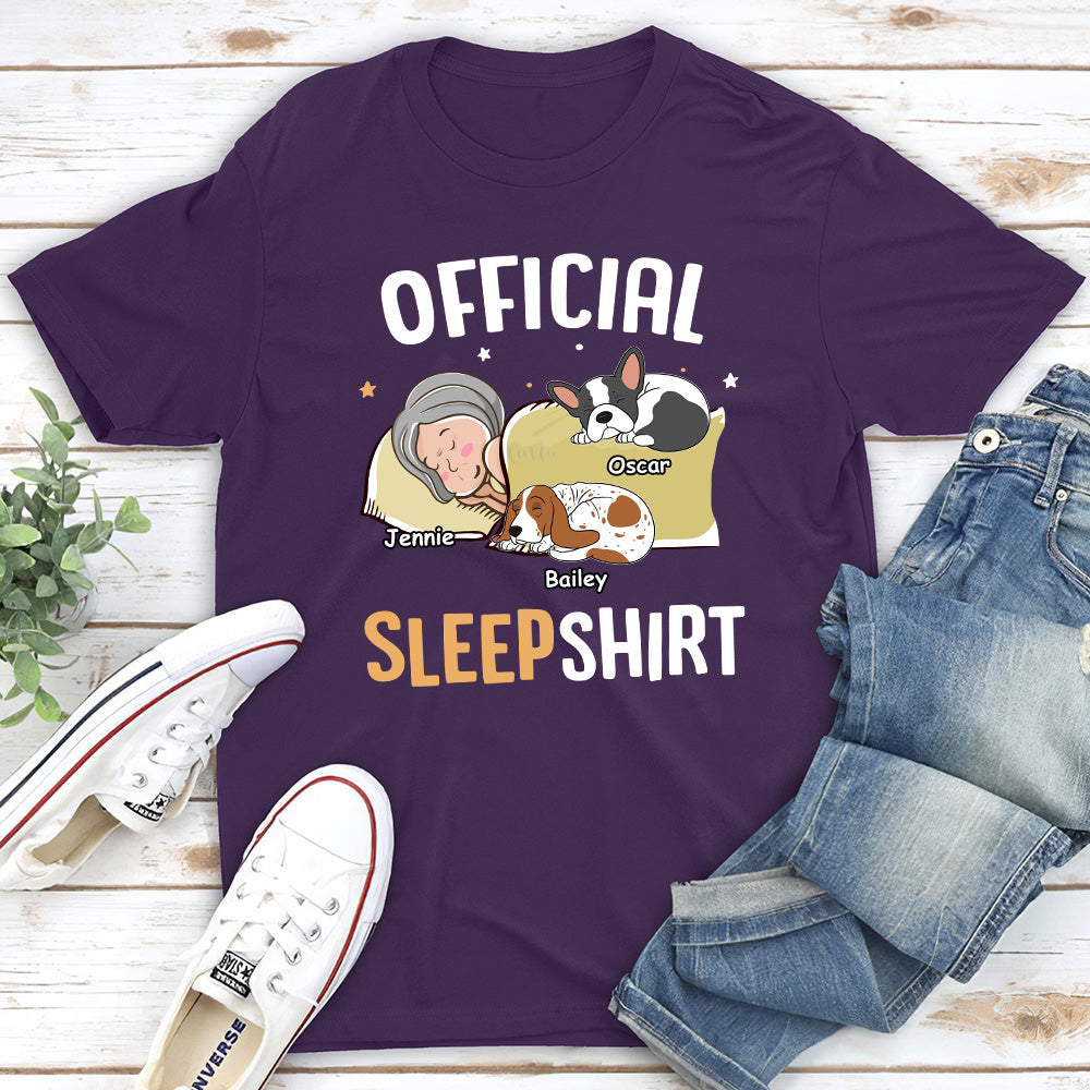 Adorable Personalized Custom Unisex Sleep T-shirt for Pet Lovers