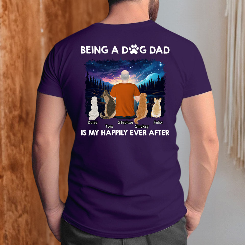 Happy Dad Together - Customizable Unisex Personalized T - shirt for Pet Lovers