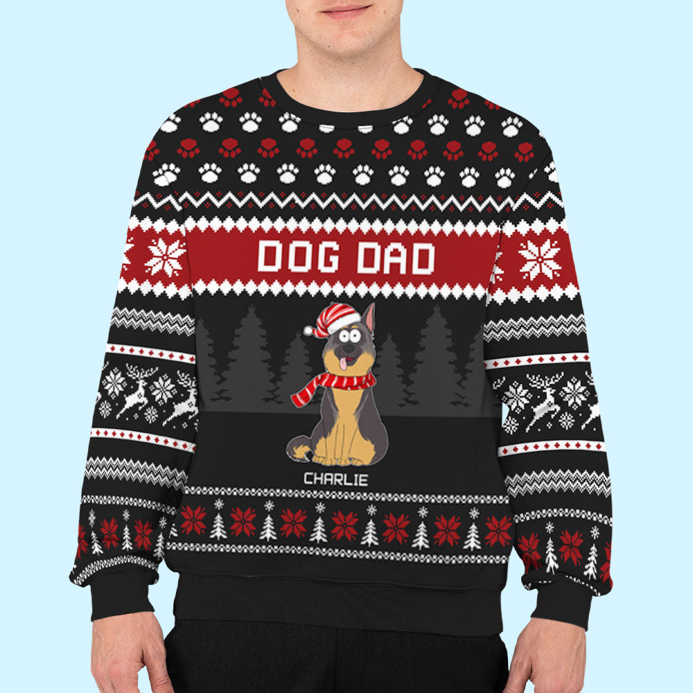 Personalized Custom All-Over-Print Funny Pet Christmas Sweatshirt