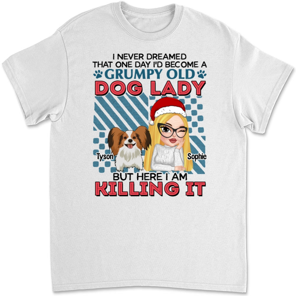 Personalized Unisex Grumpy Old Dog Lady T-shirt - Ideal Gift for Pet Lovers