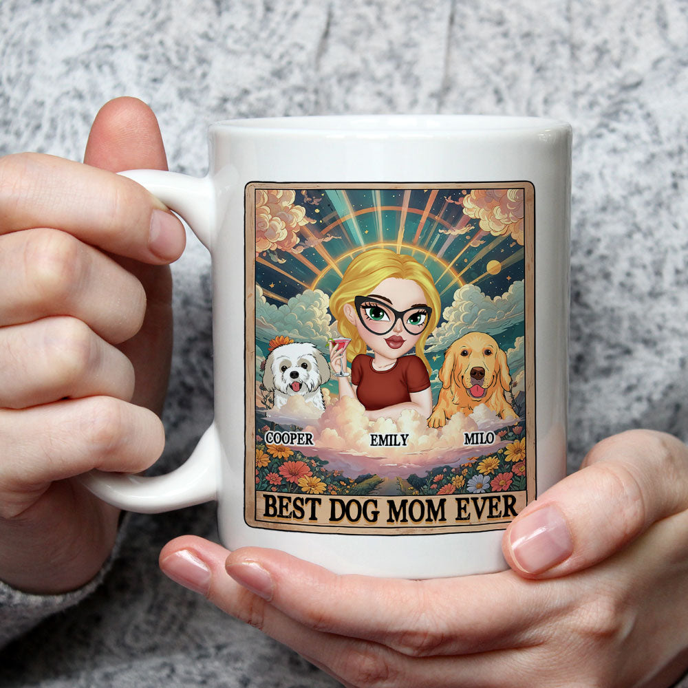 Personalized Tarot Dog Mom Custom Coffee Mug - Perfect Gift for Loved Ones