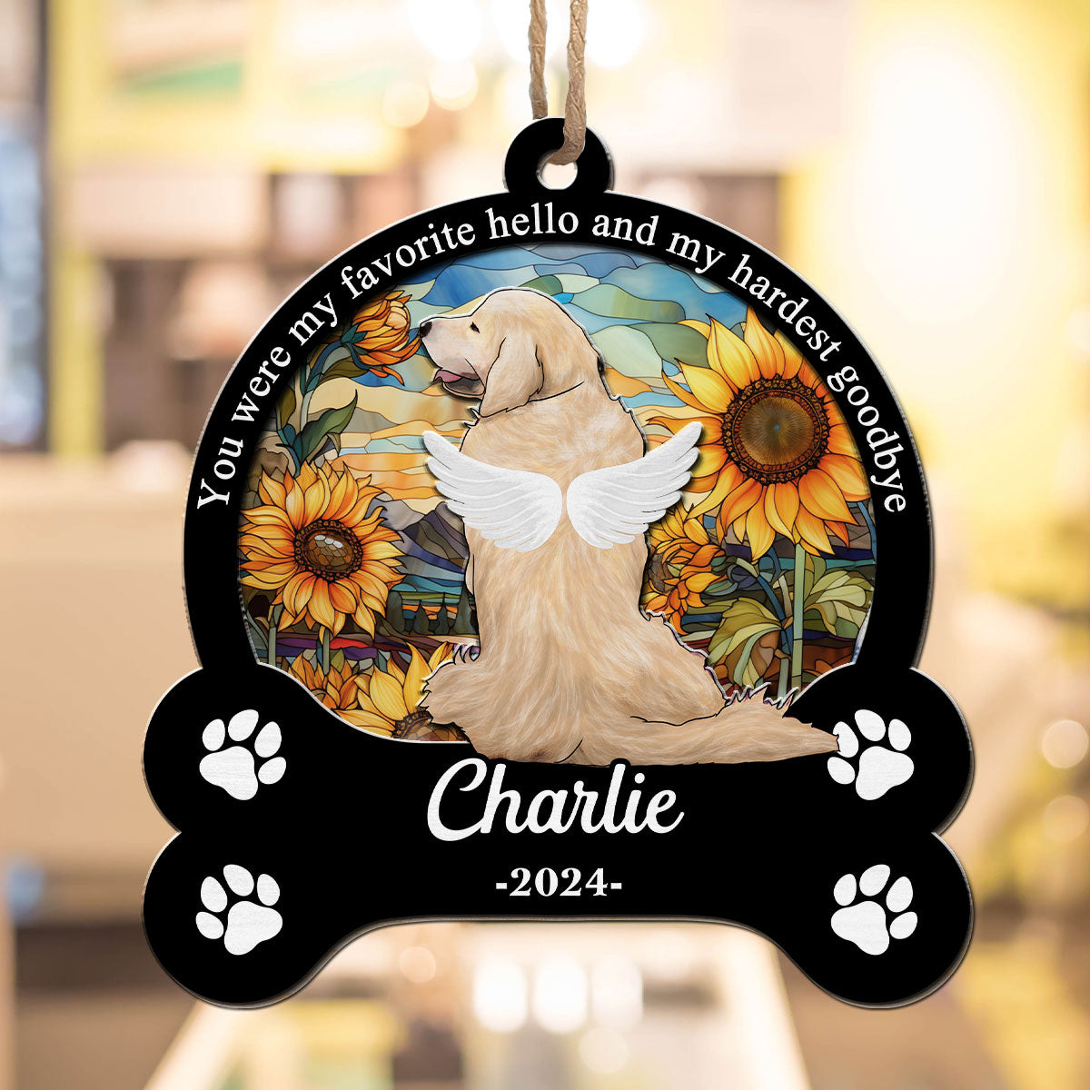 Personalized 'You Were My Favorite Hello' Custom Suncatcher for Special Occasions