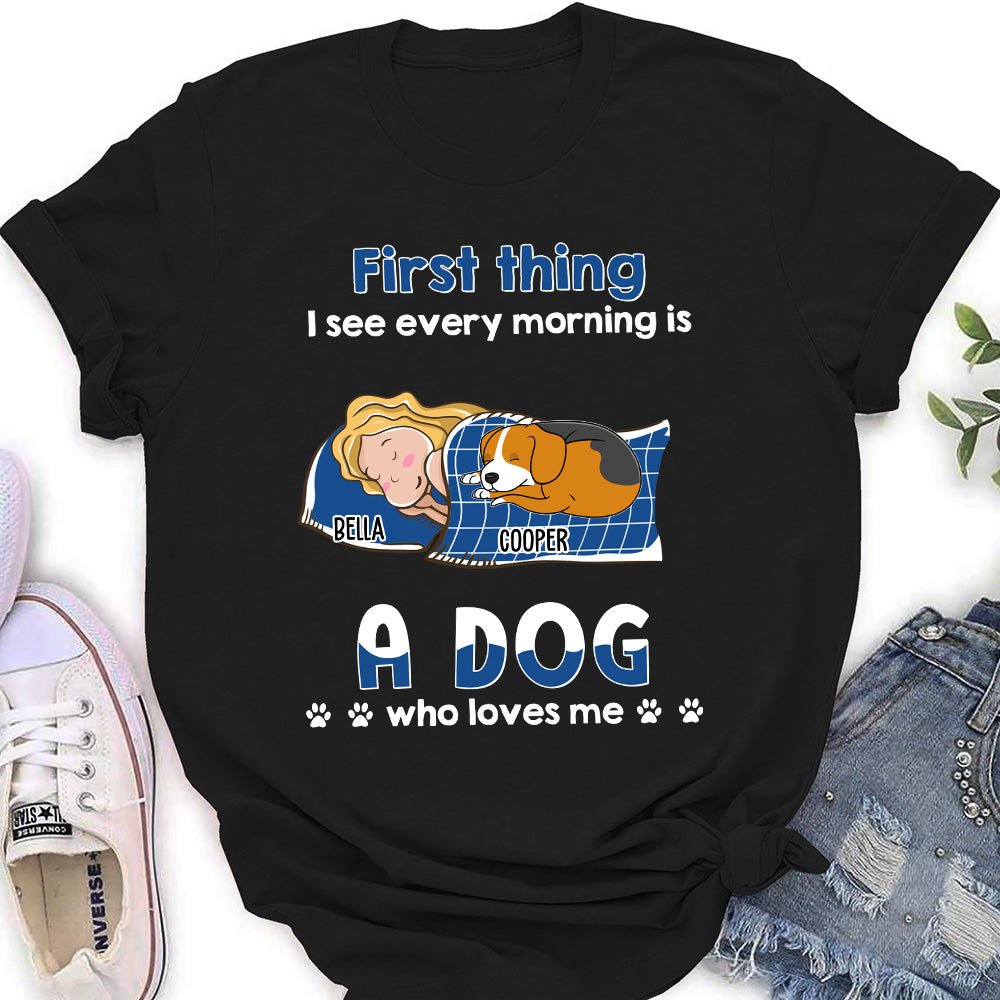 Morning Delight - Personalized Custom Women's Pet Lover T-shirt