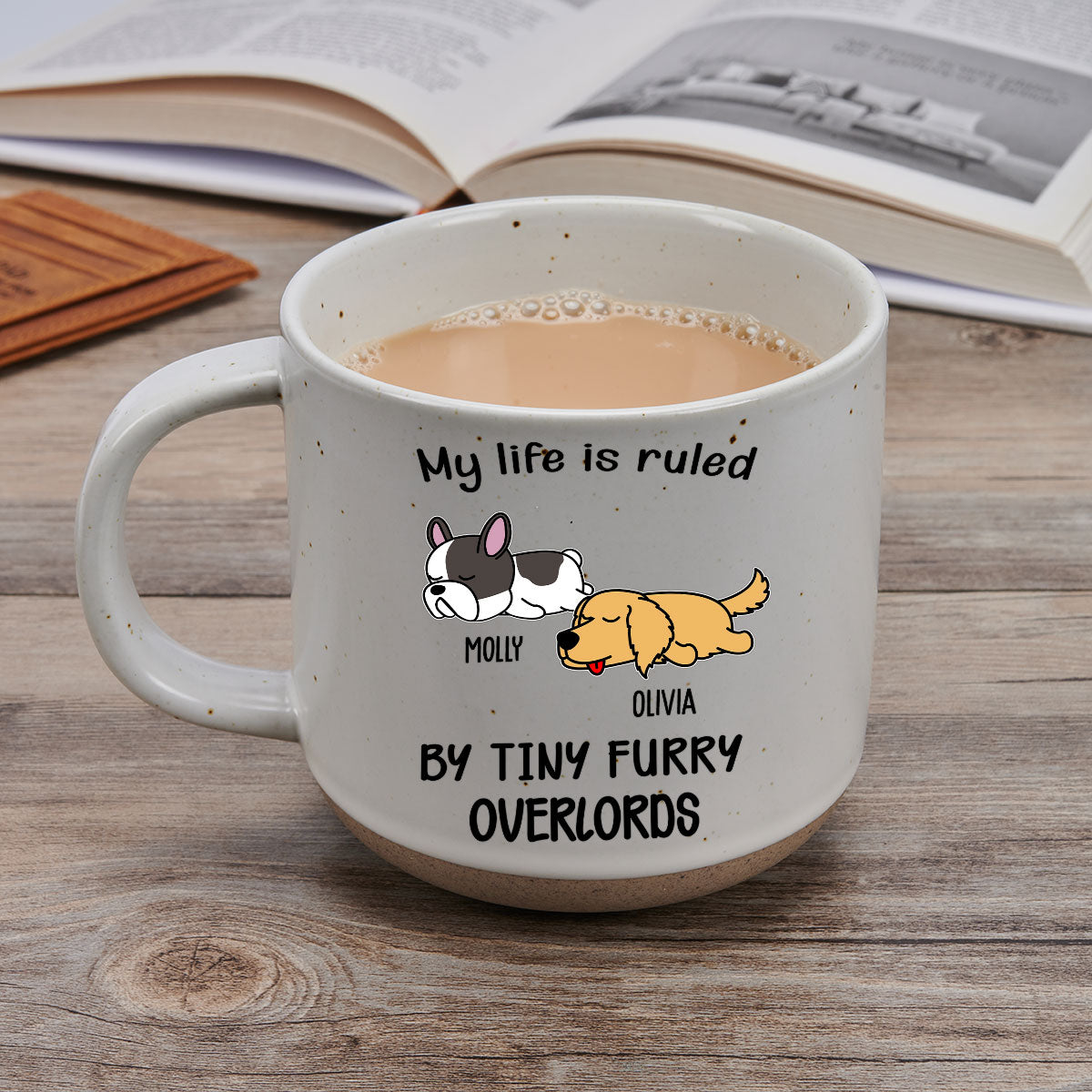 Personalized Ver Dog Ceramic Mug - Ruled By Tiny Furry Overlords