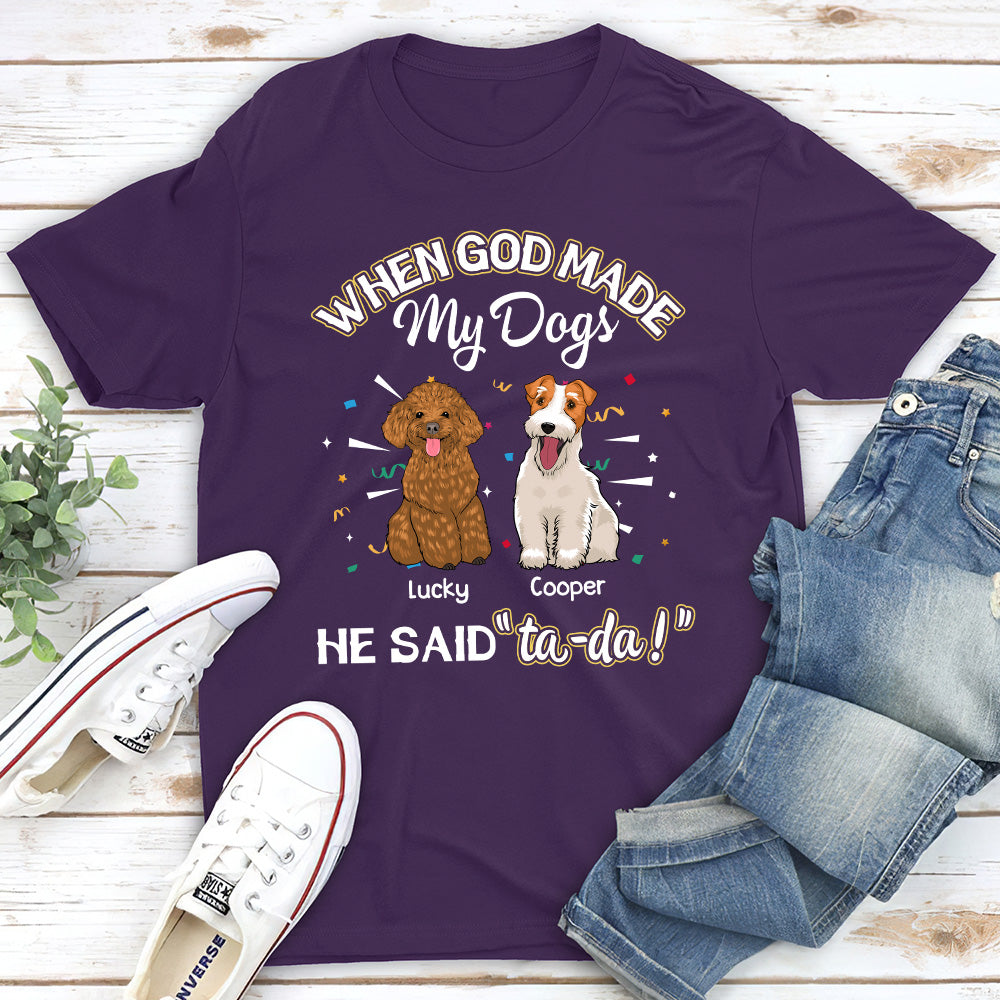 God Made My Dog - Customizable Unisex Personalized T-shirt for Pet Lovers