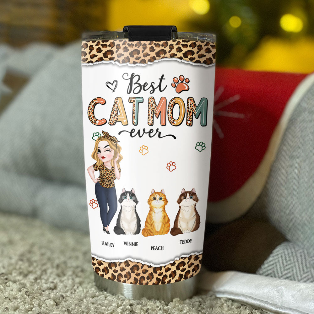 Best Cat Mom Forever - Customizable Personalized Tumbler