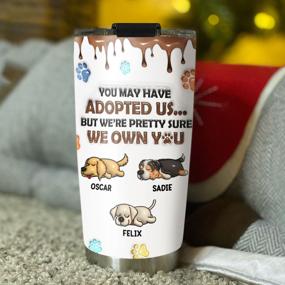 Personalized 3D Inflated Effect Stainless Steel Tumbler - Express Your Style