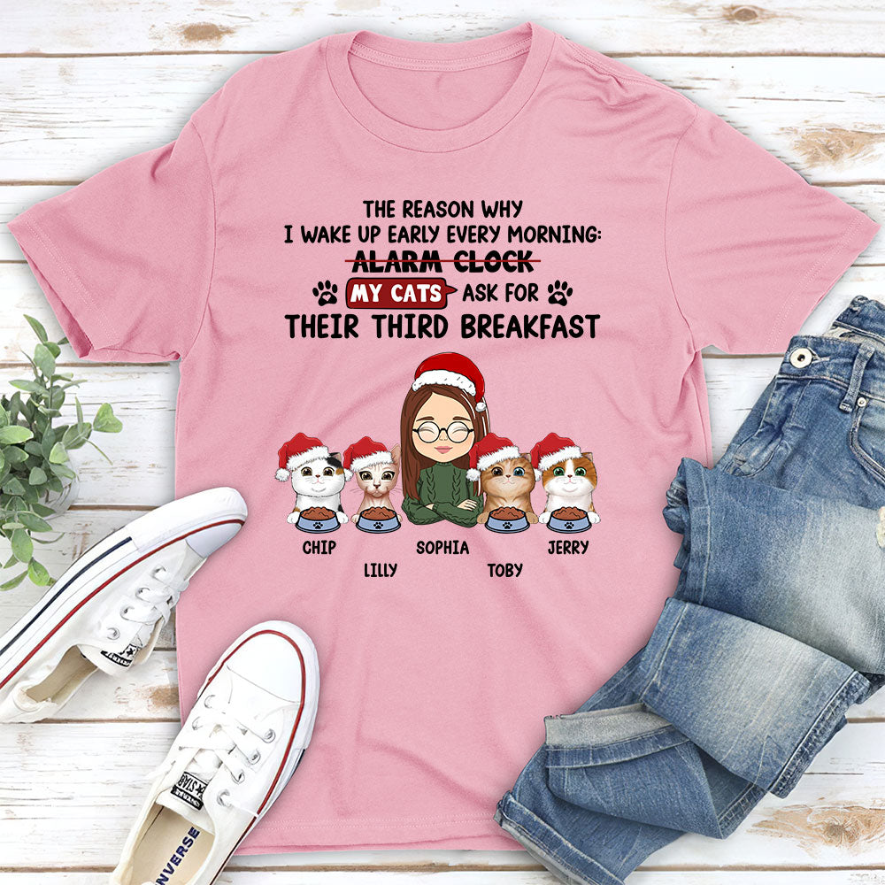 Personalized Unisex 'The Reason Why I Wake Up' Pet Lover T-shirt