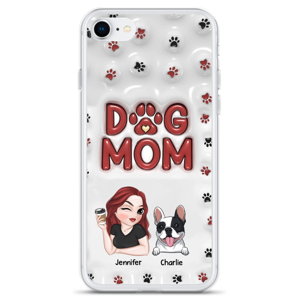 Adorable Dog Mom - Personalized 3D Inflated Effect Custom Phone Case