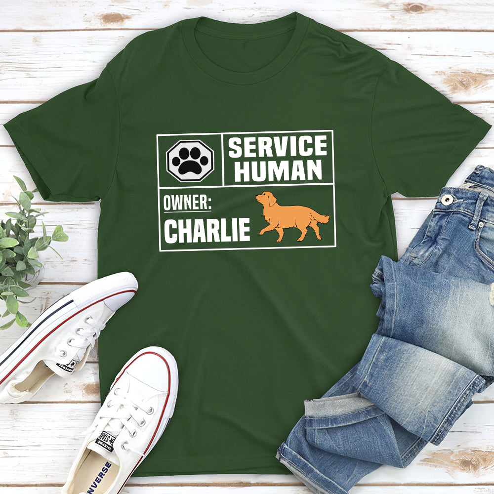 Service Human - Customizable Unisex Personalized T - shirt for Pet Lovers