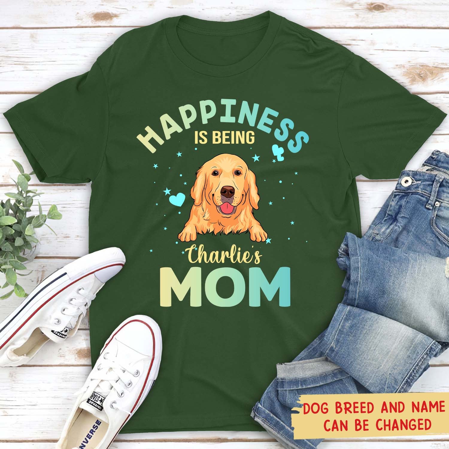 Being A Dog Mom 2 - Customizable Unisex Personalized T - shirt for Pet Lovers