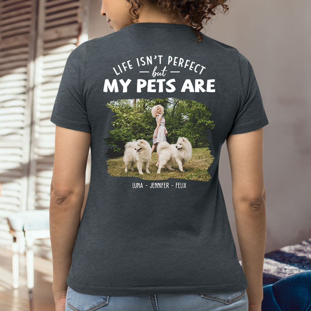 Customizable Perfect Dog and Cat Photo Personalized Women's T-shirt